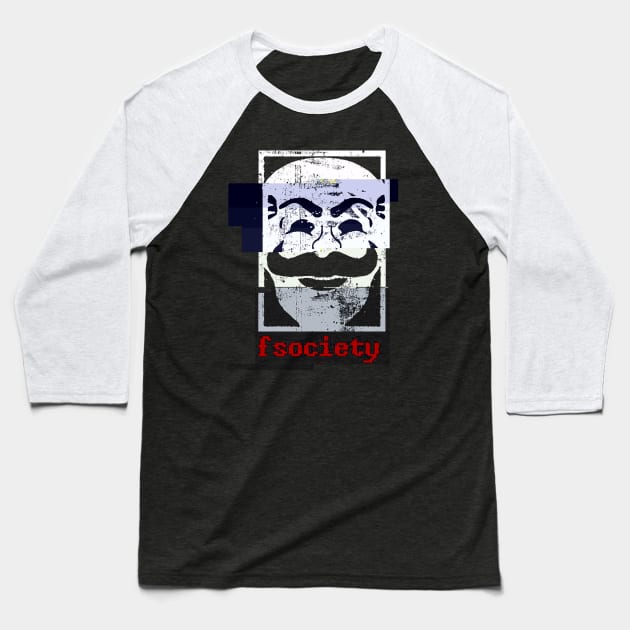 Fsociety Baseball T-Shirt by FanFreak